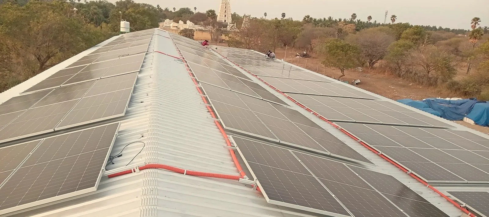 Spinning mill rooftop solar installation in Thirupur, Tamil Nadu